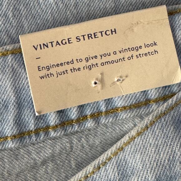 Universal Thread SZ 8/29 Curvy Vintage Straight Jeans Button-Fly Distressed Blue - Picture 9 of 10